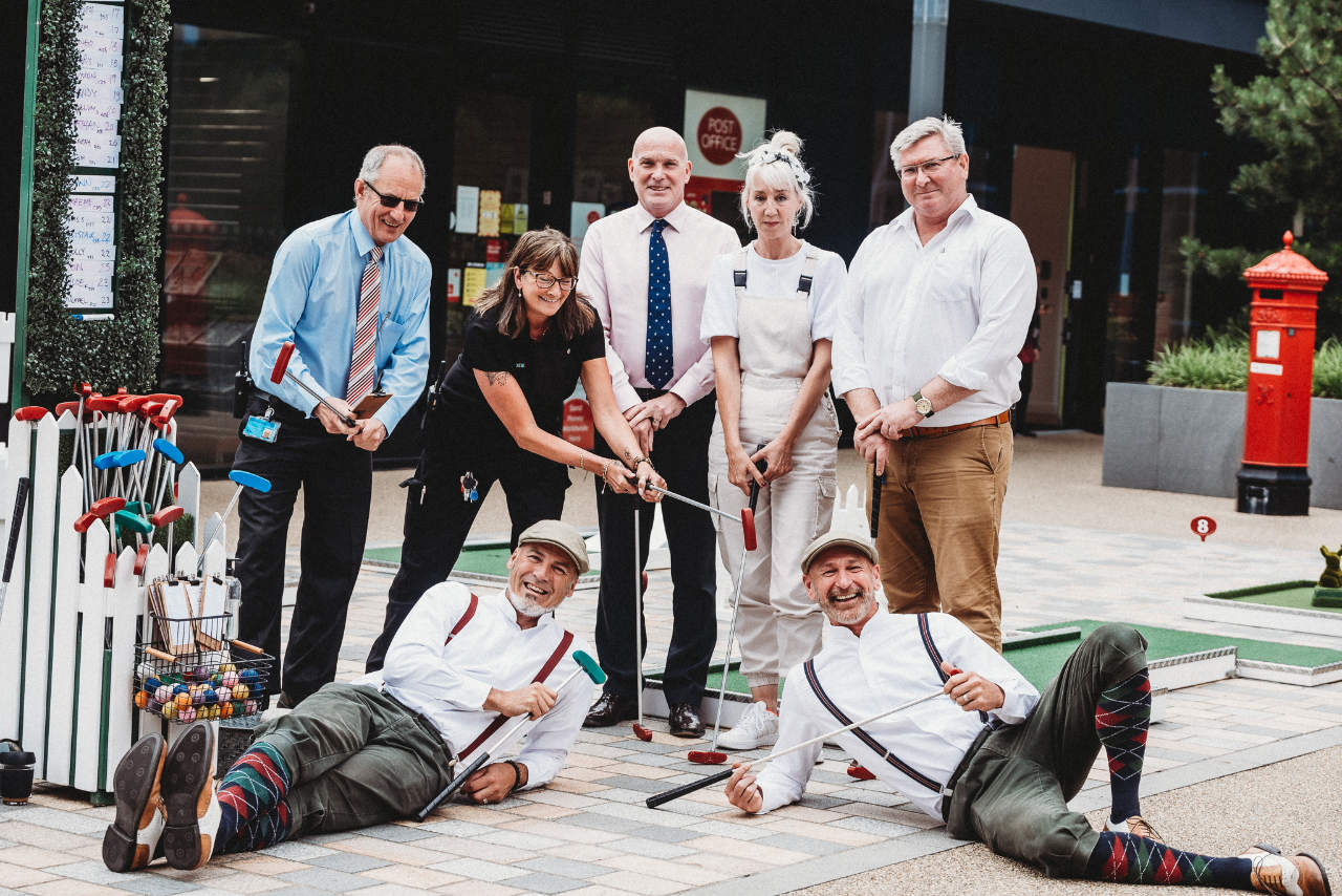 Exchange Quay Manchester Mobile Crazy Golf Image credit: Miriam Vaughan Photography