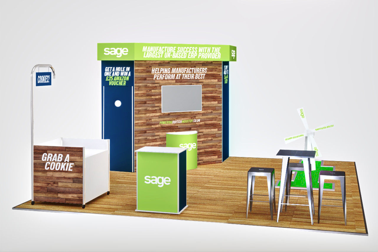 gamified exhibition stand using crazy golf by Parker Design Consultants