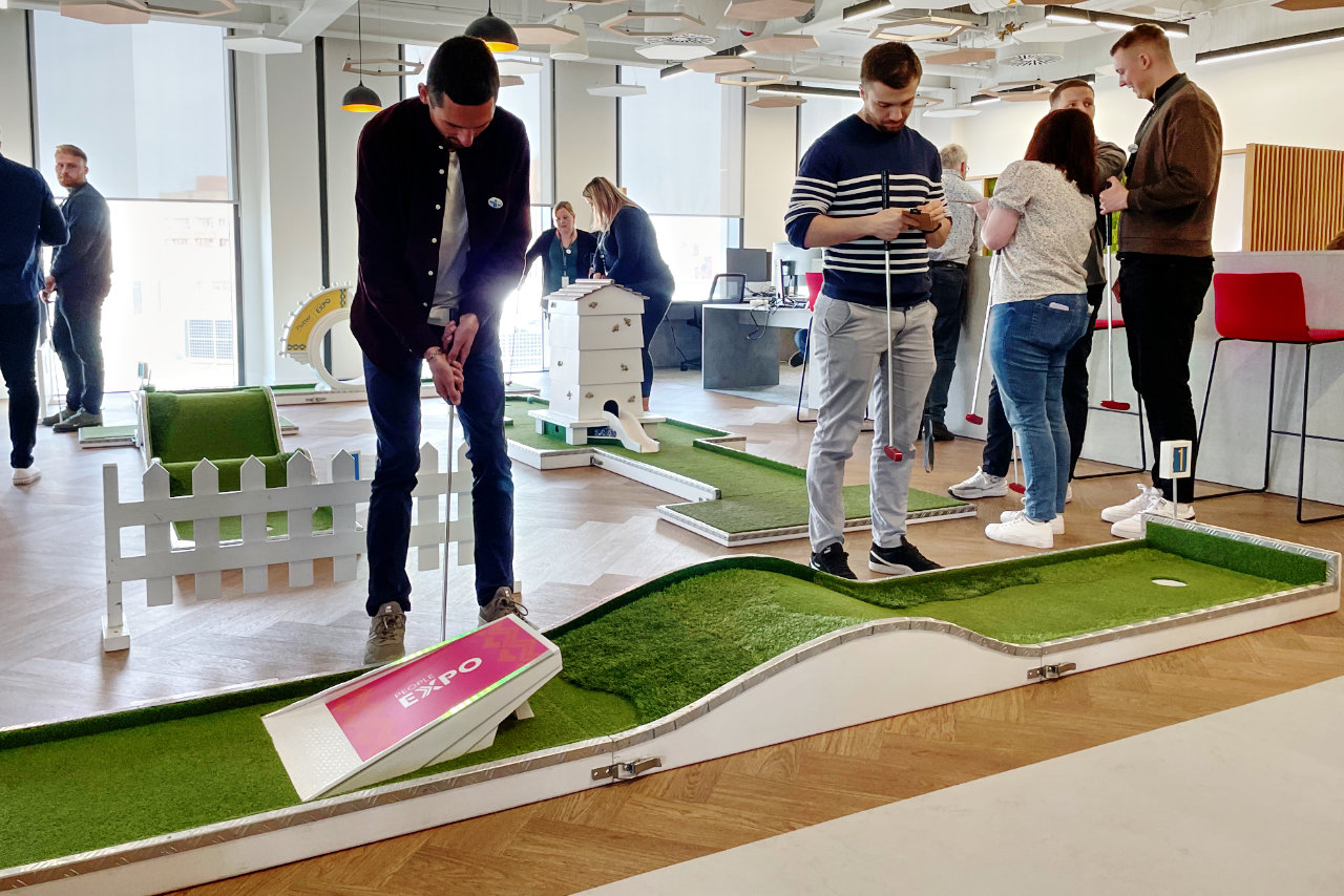 mobile Crazy Golf Hire corporate branding