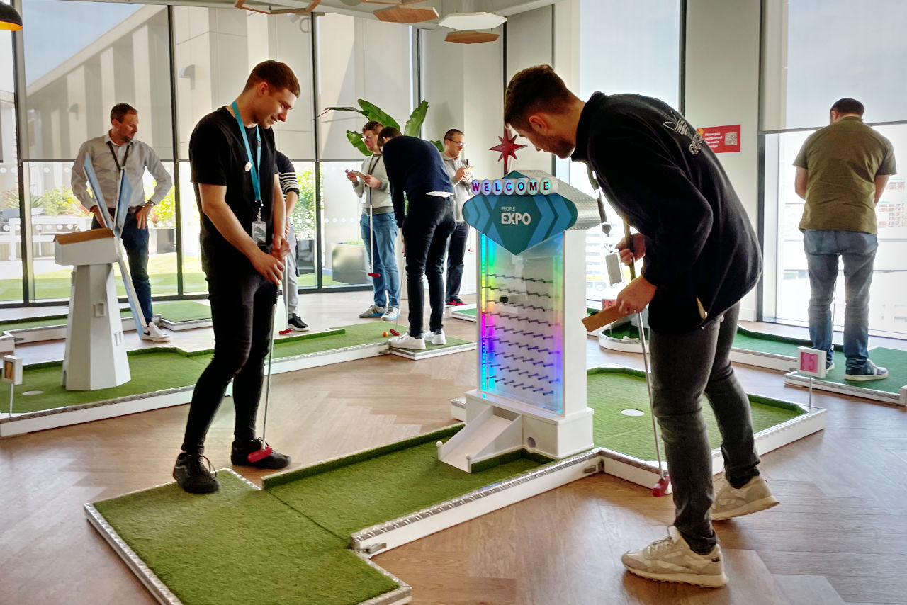 mobile crazy golf plink plonk corporate branding